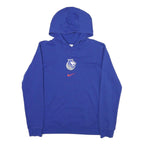 NIKE Mens Blue Hoodie XL Cotton Blend Pullover Swoosh Logo Casual Wear