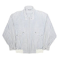 FREY COLLECTION Womens Blue White Check Jacket XL Woven Zip Casual Lightweight