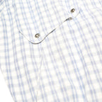 FREY COLLECTION Womens Blue White Check Jacket XL Woven Zip Casual Lightweight
