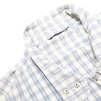 FREY COLLECTION Womens Blue White Check Jacket XL Woven Zip Casual Lightweight