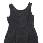 MONSOON Womens Black Glitter Floral Sleeveless Mini Dress Polyester Blend UK 12