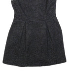 MONSOON Womens Black Glitter Floral Sleeveless Mini Dress Polyester Blend UK 12