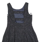 MONSOON Womens Black Glitter Floral Sleeveless Mini Dress Polyester Blend UK 12