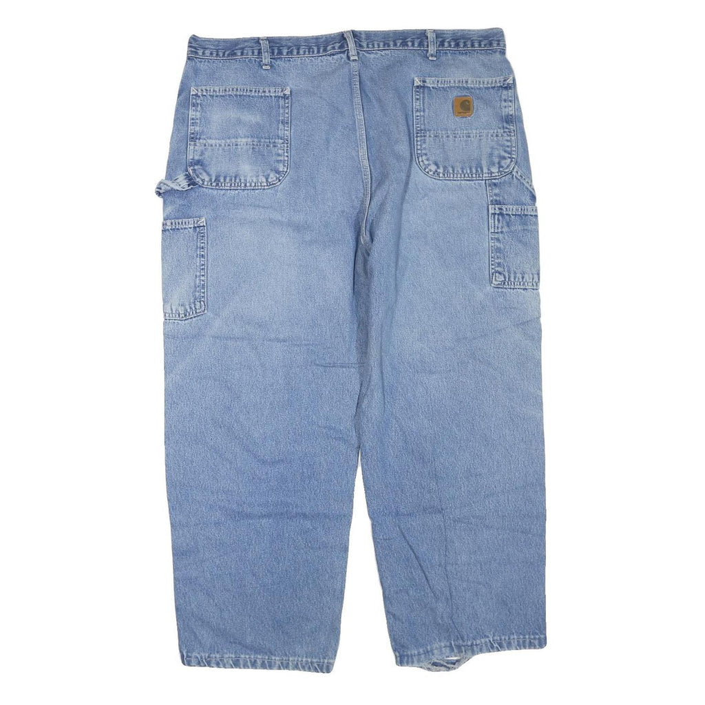 CARHARTT Mens Jeans Blue Regular Straight Denim Medium W44 L28 Workwear Zip