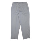 Womens Relaxed Fit Wool Blend Grey Trousers W32 L29 Zip Closure Elegant