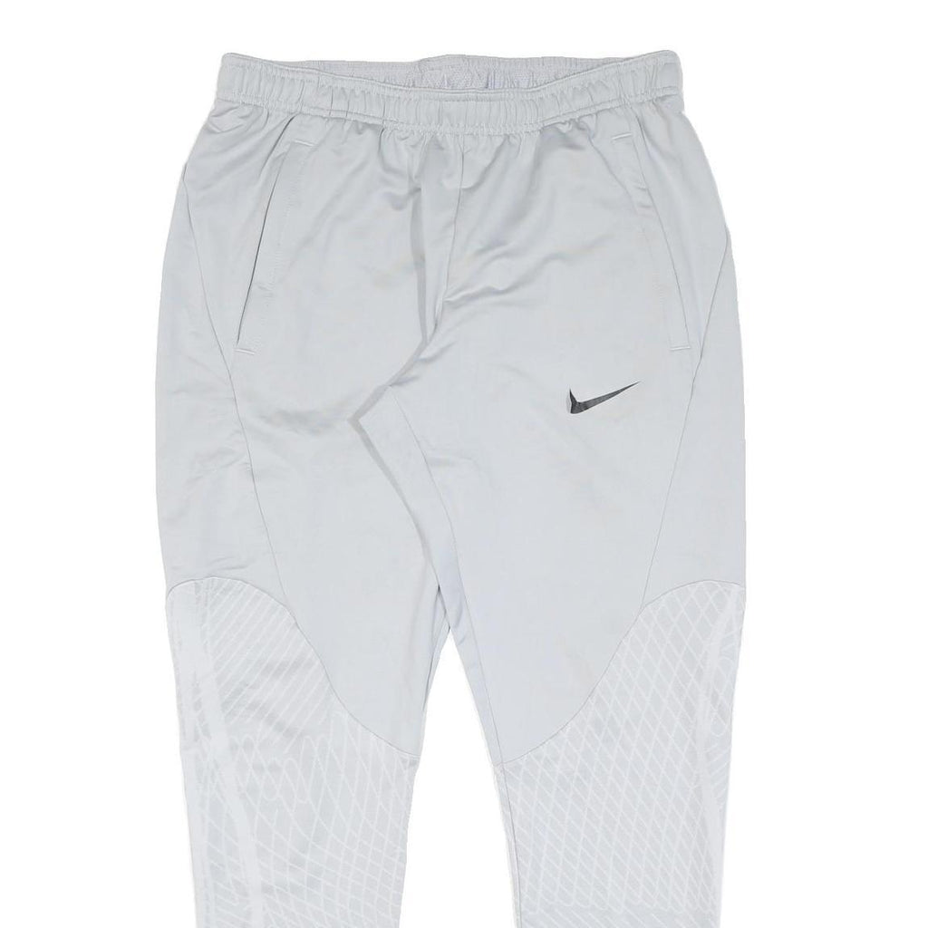 NIKE Mens Joggers White Reflective Pattern M W30 L28 Athletic Slim Fit Zip