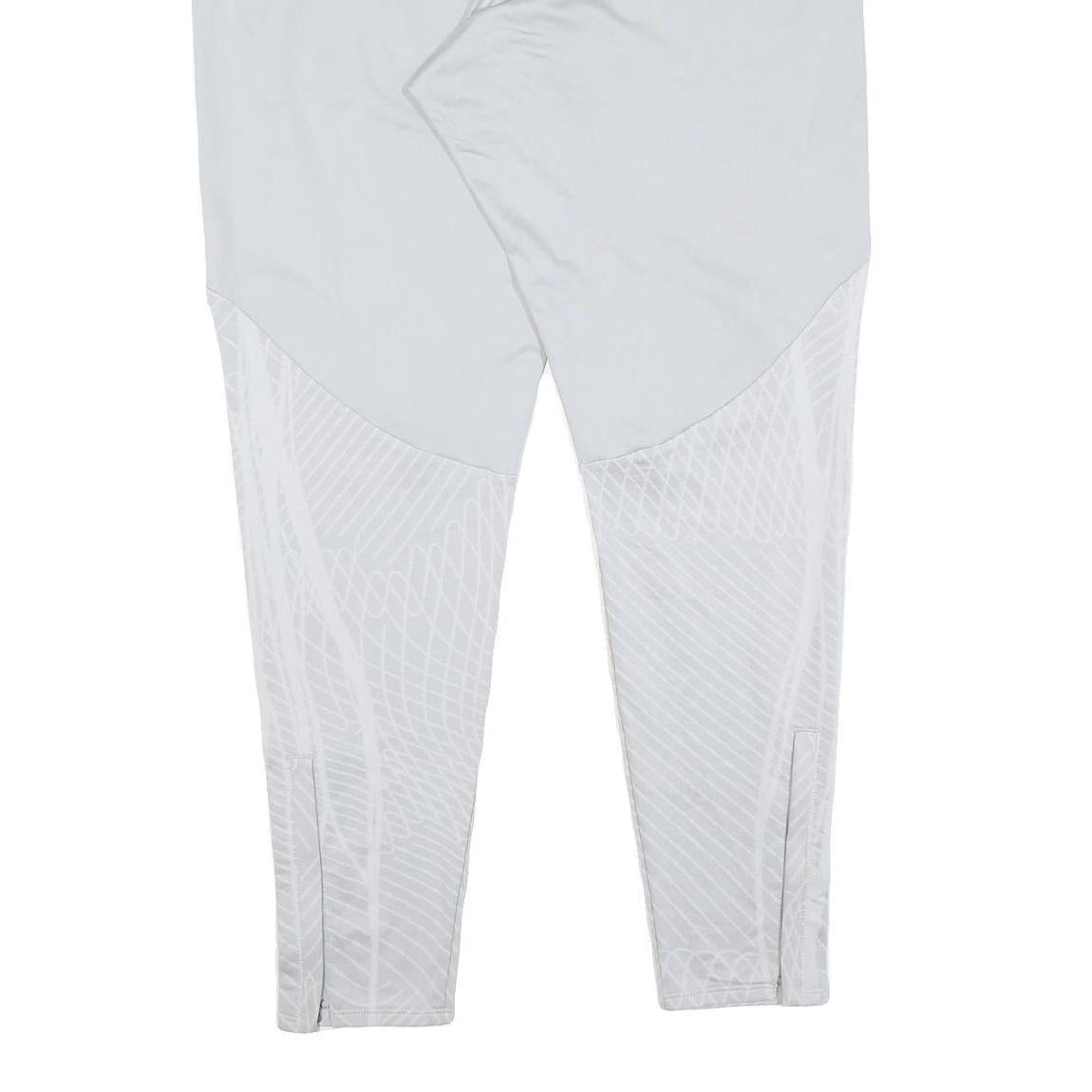 NIKE Mens Joggers White Reflective Pattern M W30 L28 Athletic Slim Fit Zip