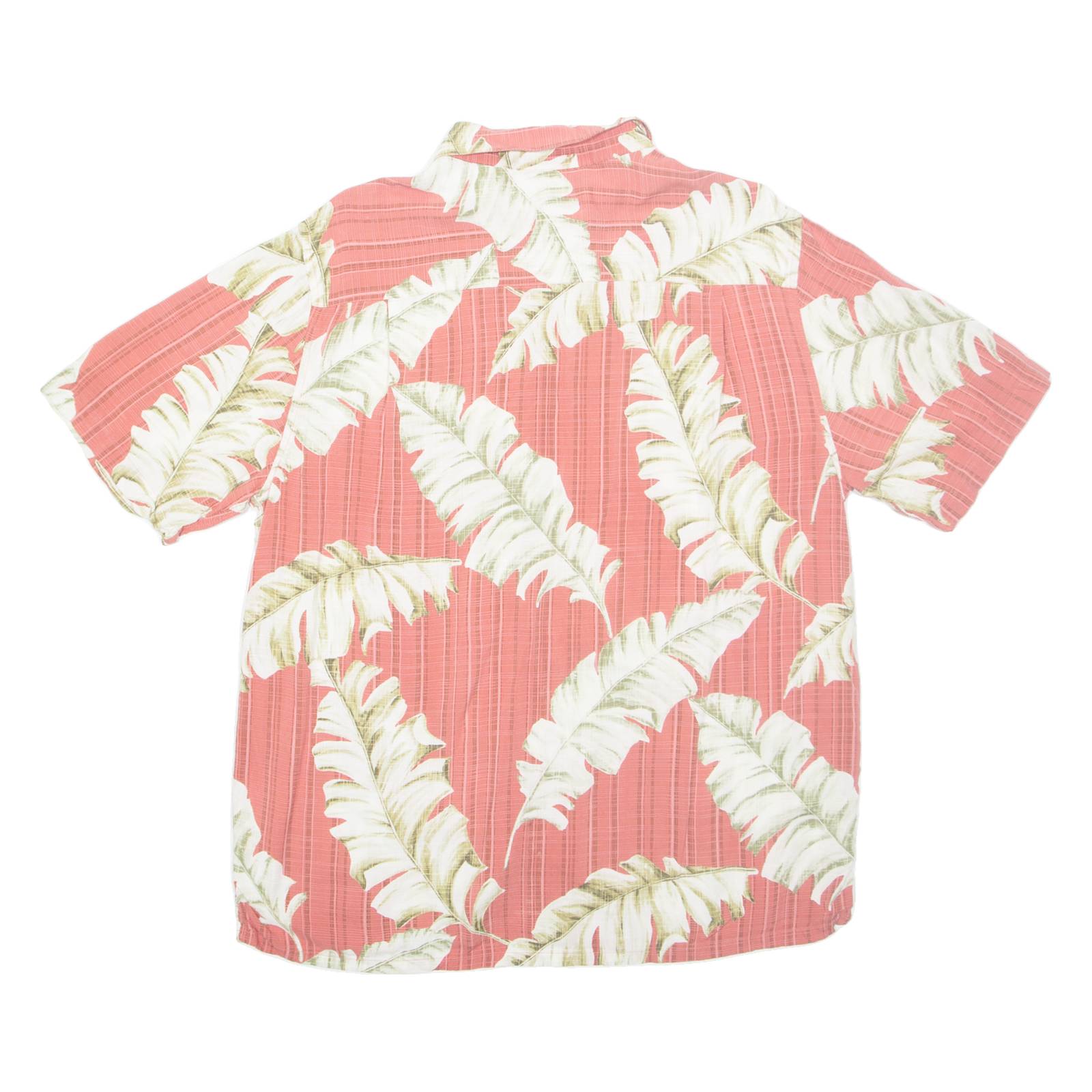 BATIK BAY Mens Hawaiian Shirt Red Floral L