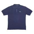 FILA Mens Blue Short Sleeve Plain 2XL Cotton Polo Shirt Casual Summer