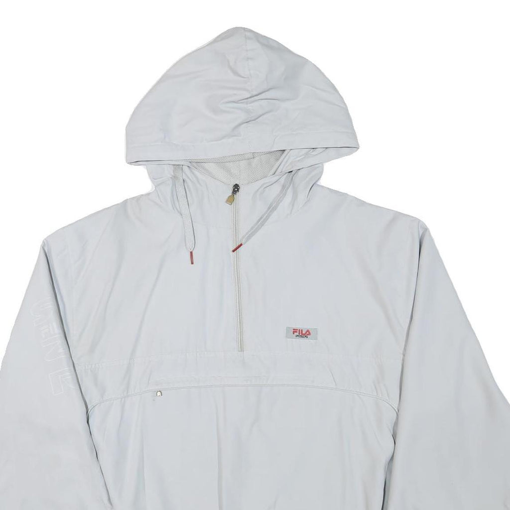 FILA Mens White Hooded Jacket 2XL Polyester Blend Zip Casual Sportswear