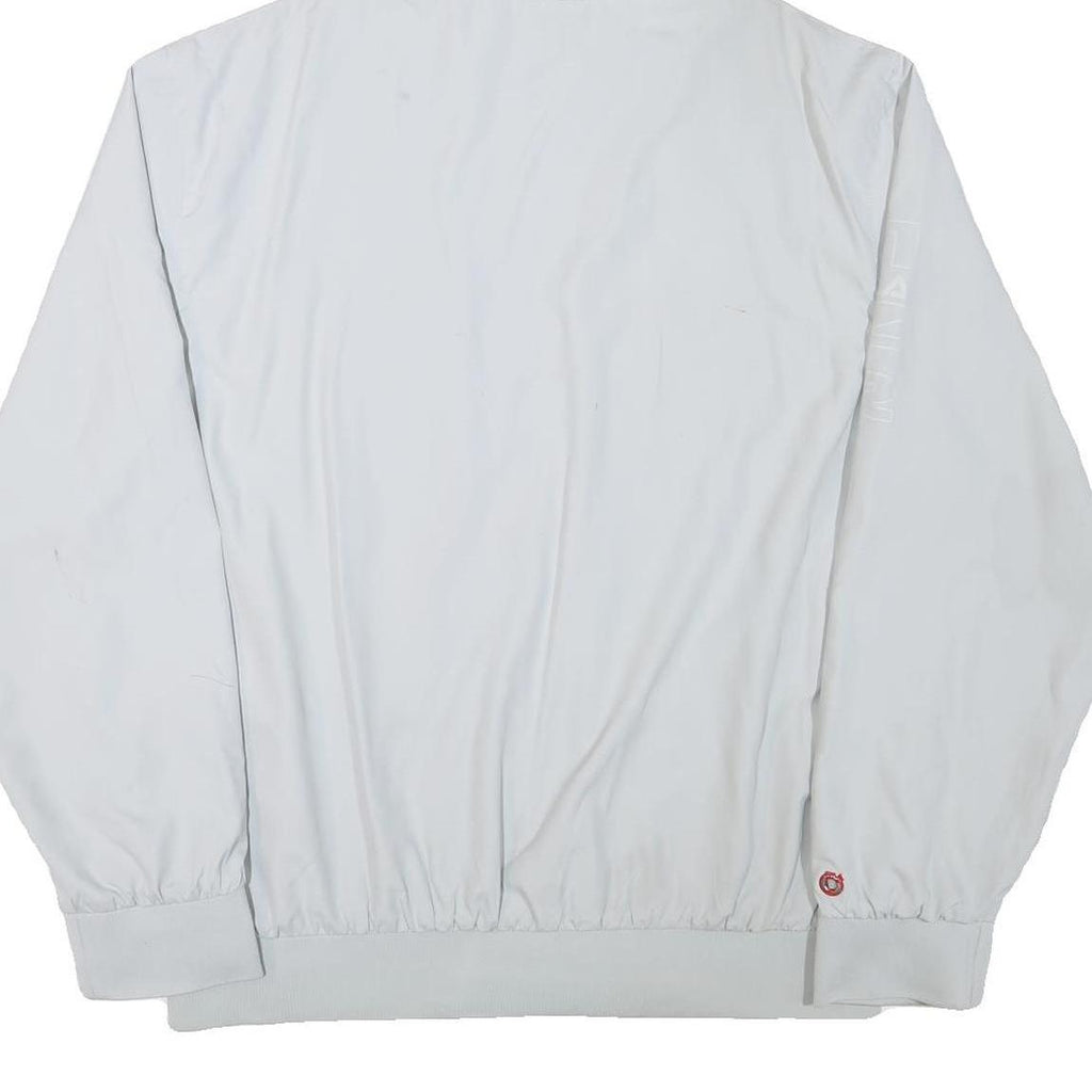 FILA Mens White Hooded Jacket 2XL Polyester Blend Zip Casual Sportswear