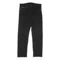 CALVIN KLEIN Mens Regular Black Jeans Denim W34 L30 Classic Cotton Blend Zip