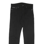 CALVIN KLEIN Mens Regular Black Jeans Denim W34 L30 Classic Cotton Blend Zip