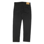 CALVIN KLEIN Mens Regular Black Jeans Denim W34 L30 Classic Cotton Blend Zip
