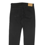 CALVIN KLEIN Mens Regular Black Jeans Denim W34 L30 Classic Cotton Blend Zip