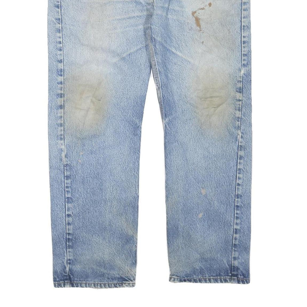 CARHARTT Mens Regular Fit Blue Denim Jeans W38 L30 Casual Workwear Zip Closure