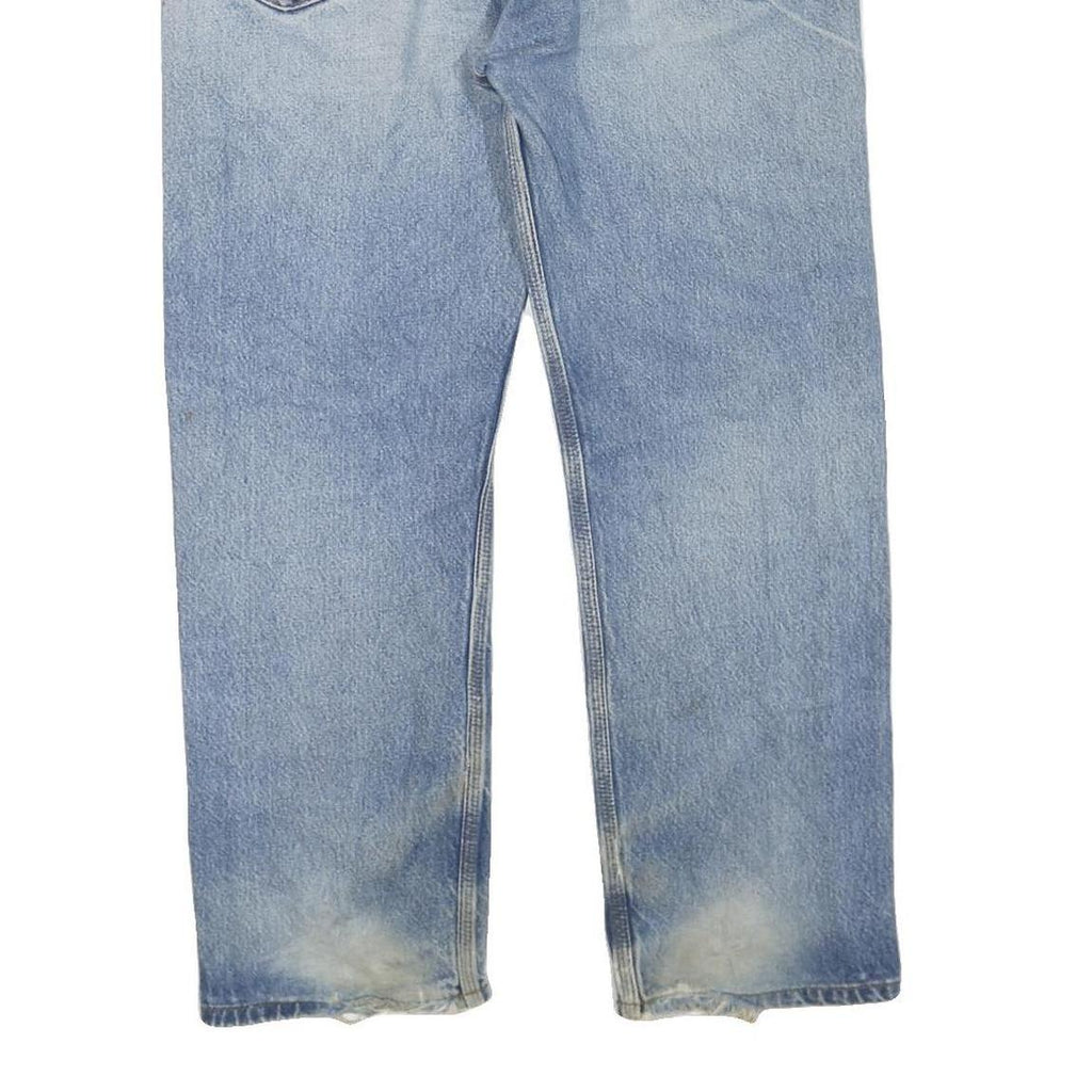 CARHARTT Mens Regular Fit Blue Denim Jeans W38 L30 Casual Workwear Zip Closure