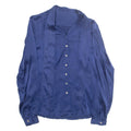 WALLMANN Womens Blouse Blue Collared Long Sleeve M