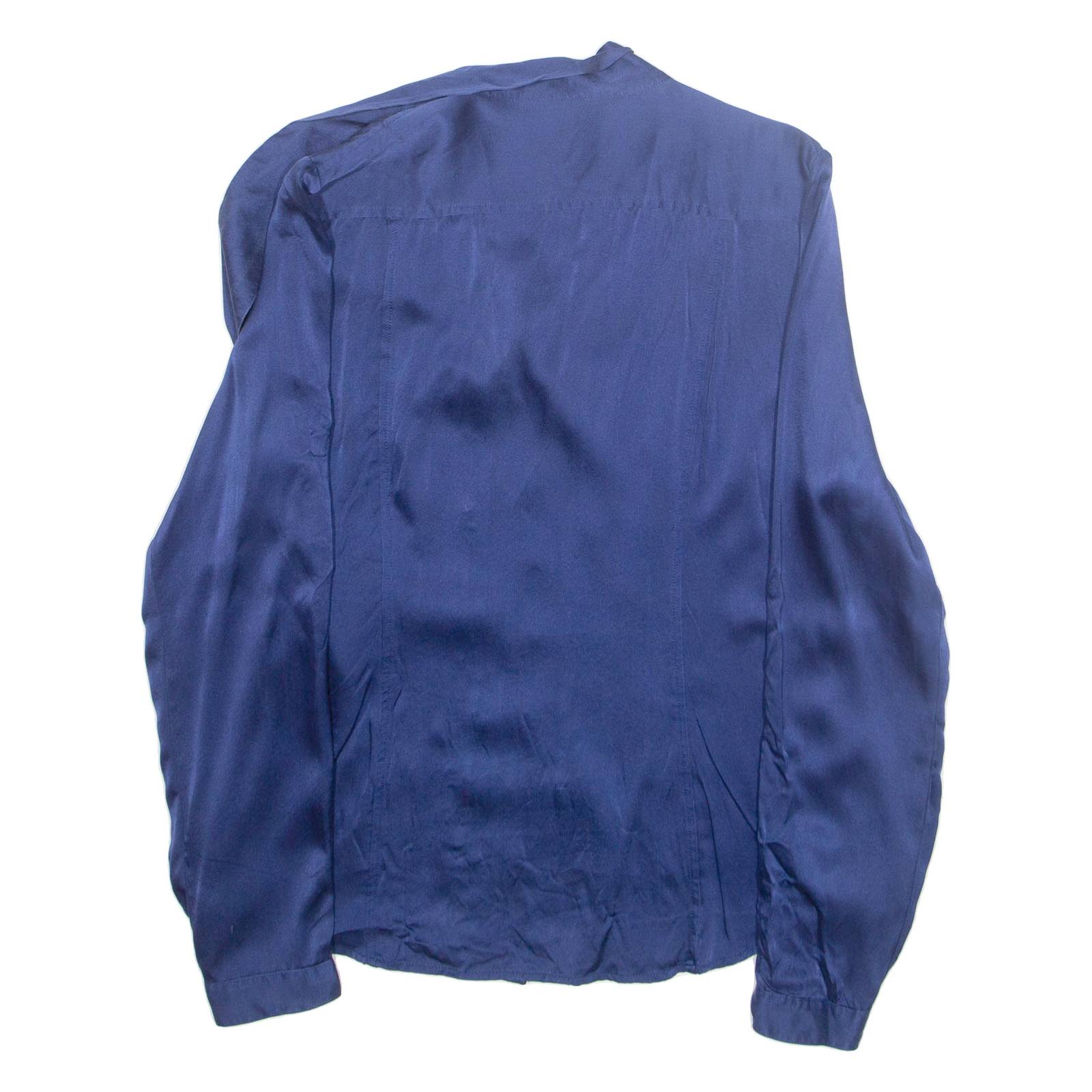 WALLMANN Womens Blouse Blue Collared Long Sleeve M