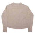 BASIC Womens Beige Plain Jumper Crew Neck Basic Knit M Soft Acrylic Blend