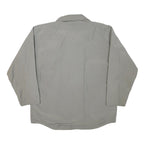 BEWARE OF ANIMALS Mens Grey Jacket L Polyester Blend Plain Zip Casual Outerwear