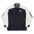 NIKE Mens Black & White Ball State Football Track Jacket XL Polyester Zip