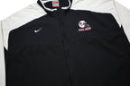 NIKE Mens Black & White Ball State Football Track Jacket XL Polyester Zip