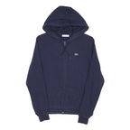 LACOSTE Mens Navy Full Zip Hoodie S Casual Lightweight Cotton Blend Sweatshirt