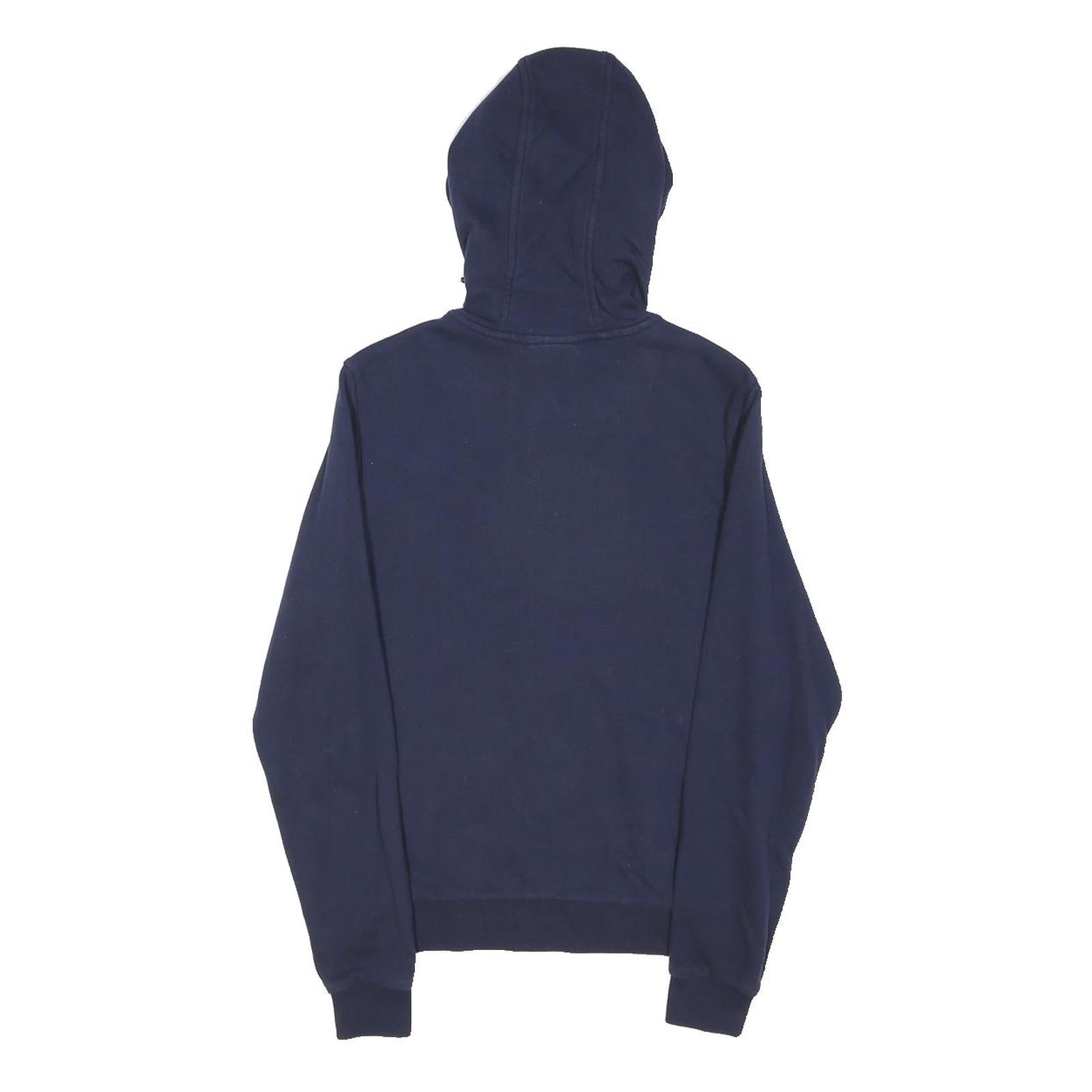 LACOSTE Mens Navy Full Zip Hoodie S Casual Lightweight Cotton Blend Sweatshirt