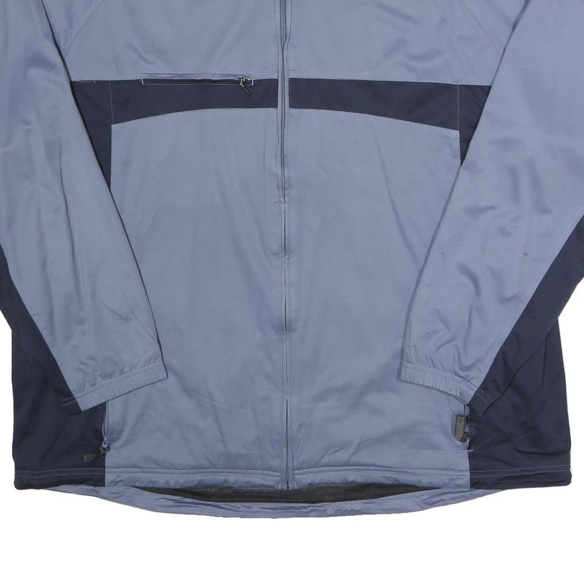 ADIDAS Mens Blue & Navy Windbreaker Jacket 2XL Polyester Zip Casual Outdoor