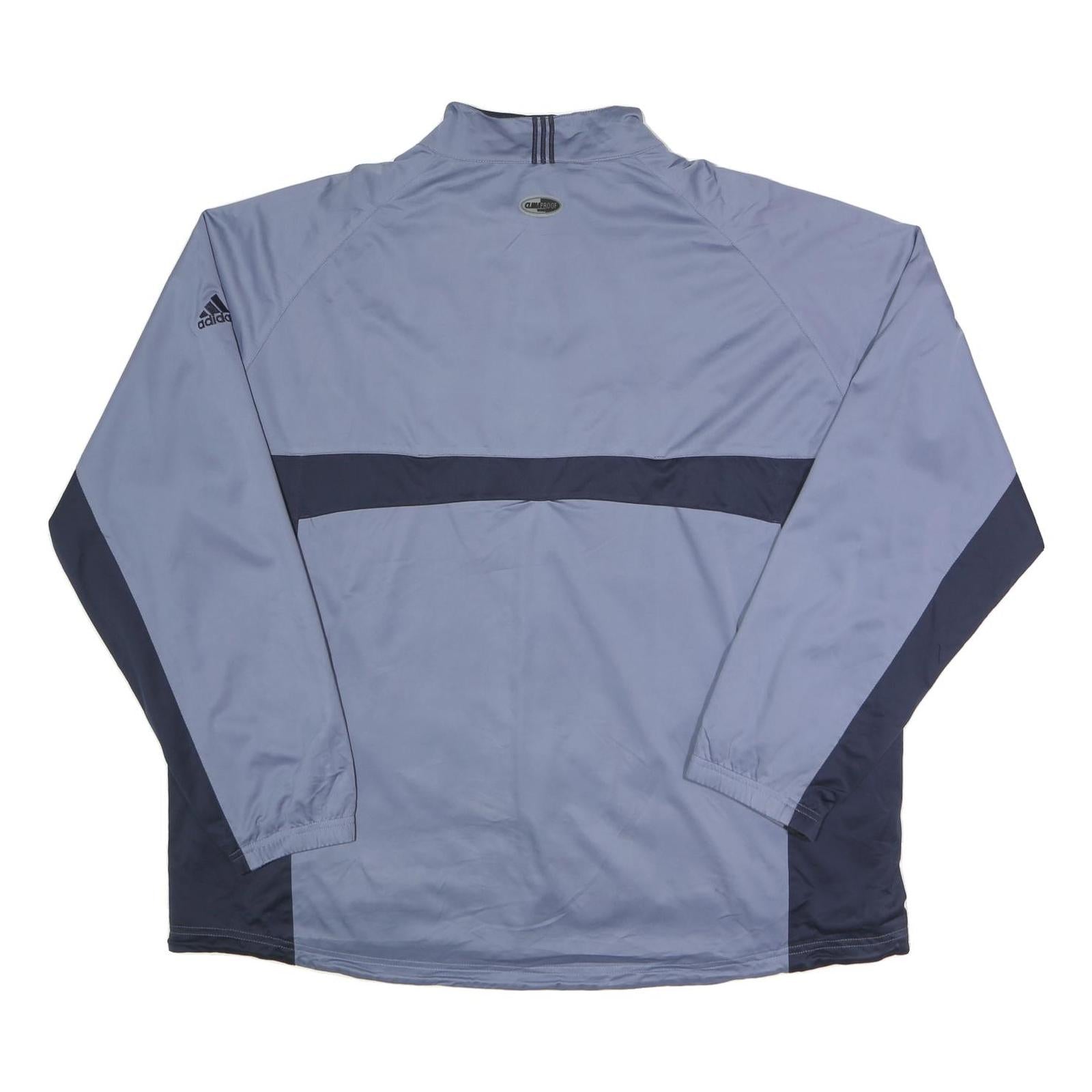 ADIDAS Mens Blue & Navy Windbreaker Jacket 2XL Polyester Zip Casual Outdoor