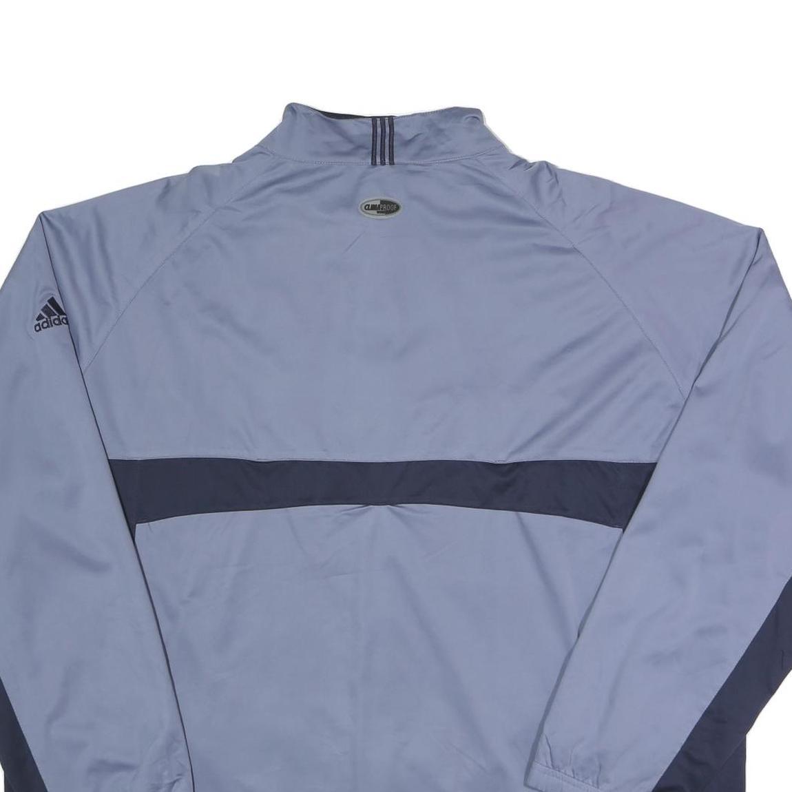 ADIDAS Mens Blue & Navy Windbreaker Jacket 2XL Polyester Zip Casual Outdoor