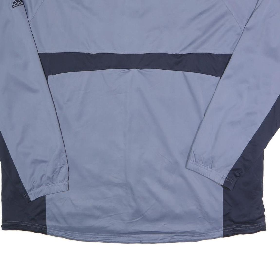 ADIDAS Mens Blue & Navy Windbreaker Jacket 2XL Polyester Zip Casual Outdoor