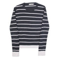 TOMMY HILFIGER Womens Patterned Jumper Blue Striped Tight Knit S