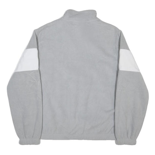 FILA Womens Grey & White Pullover Plain High Neck Basic Knit M Sportswear Jumper
