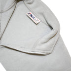 FILA Womens Grey & White Pullover Plain High Neck Basic Knit M Sportswear Jumper
