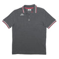 KAPPA Mens Grey Short Sleeve Polo Shirt S Cotton Logo Casual Athletic