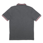 KAPPA Mens Grey Short Sleeve Polo Shirt S Cotton Logo Casual Athletic