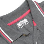 KAPPA Mens Grey Short Sleeve Polo Shirt S Cotton Logo Casual Athletic