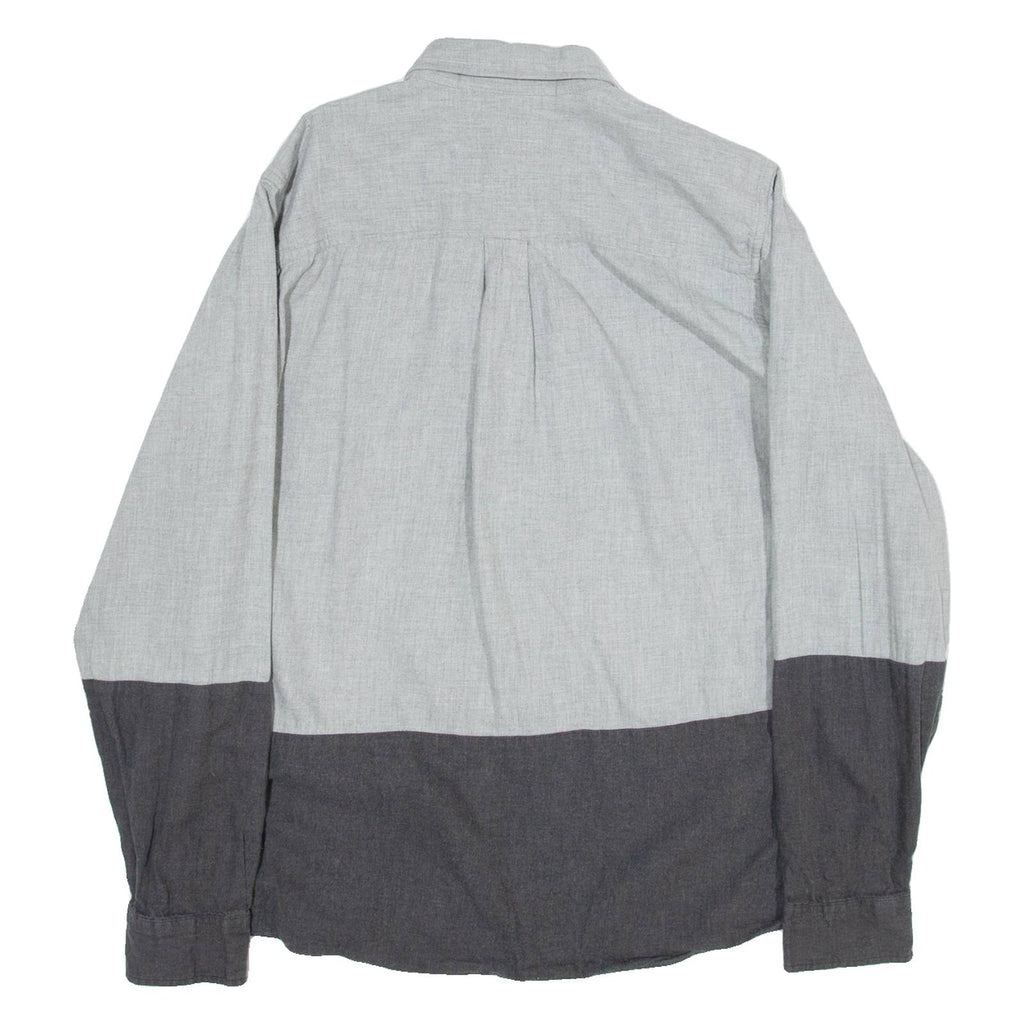CARHARTT Regular Mens Plain Shirt Grey Long Sleeve L