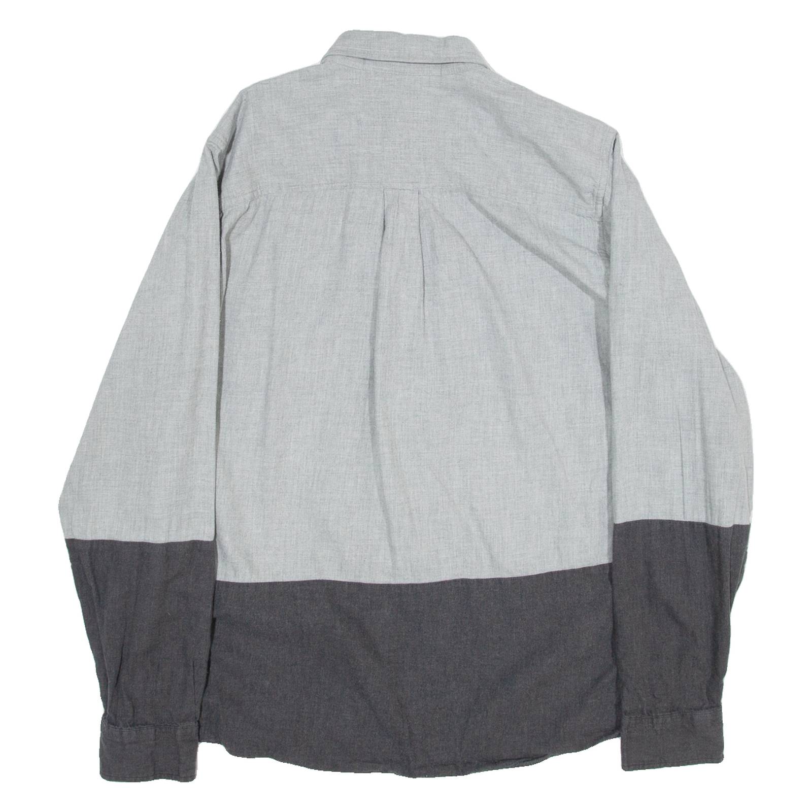 CARHARTT Regular Mens Plain Shirt Grey Long Sleeve L