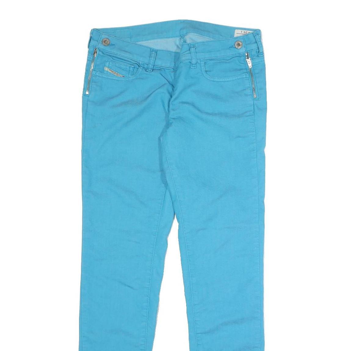 DIESEL Womens Jeans Blue Slim Skinny Denim W29 L29 Zip Cotton Blend Fashion