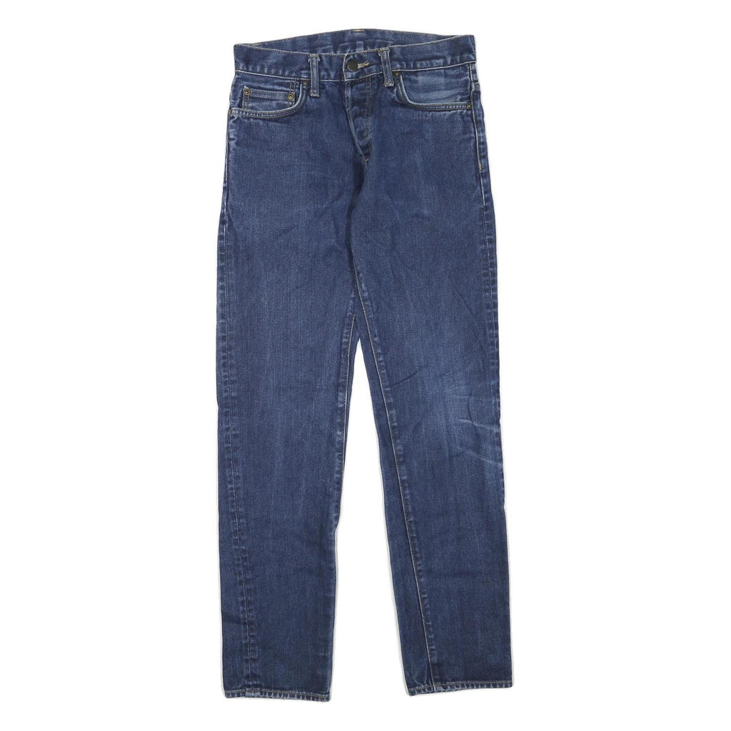 CARHARTT Womens Regular Fit Blue Denim Jeans W30 L32 Classic Cotton Blend Zip