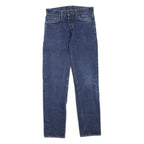 CARHARTT Womens Regular Fit Blue Denim Jeans W30 L32 Classic Cotton Blend Zip