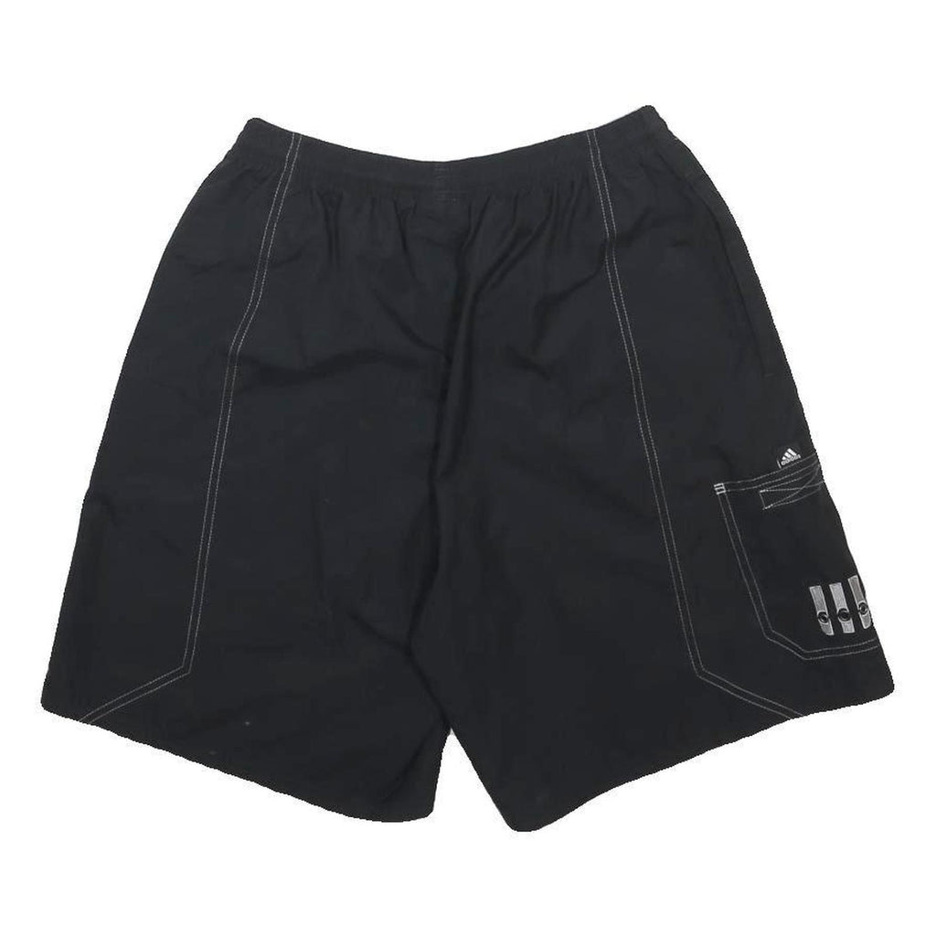 ADIDAS Mens Black Casual Shorts M W26 Polyester Comfort Sportswear