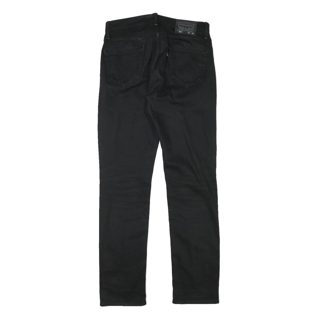 LEVI'S 511 Mens Jeans Black Slim Skinny Denim Dark W30 L32 Zip Pocket