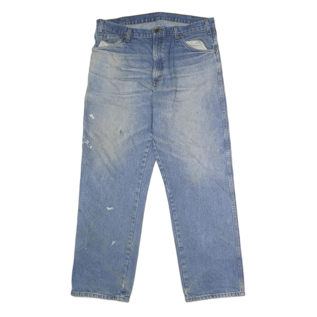DICKIES Mens Relaxed Blue Denim Light Jeans W38 L32 Casual Durable Workwear