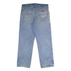 DICKIES Mens Relaxed Blue Denim Light Jeans W38 L32 Casual Durable Workwear