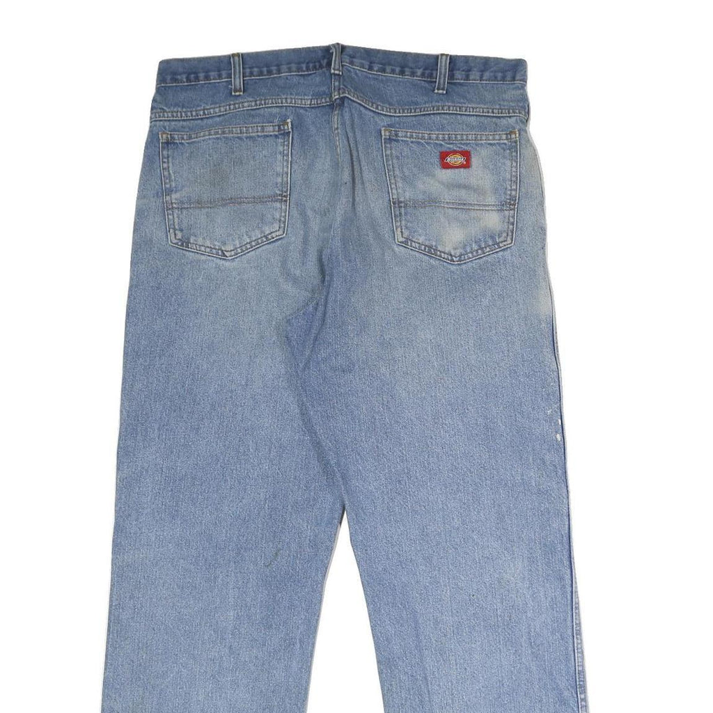 DICKIES Mens Relaxed Blue Denim Light Jeans W38 L32 Casual Durable Workwear