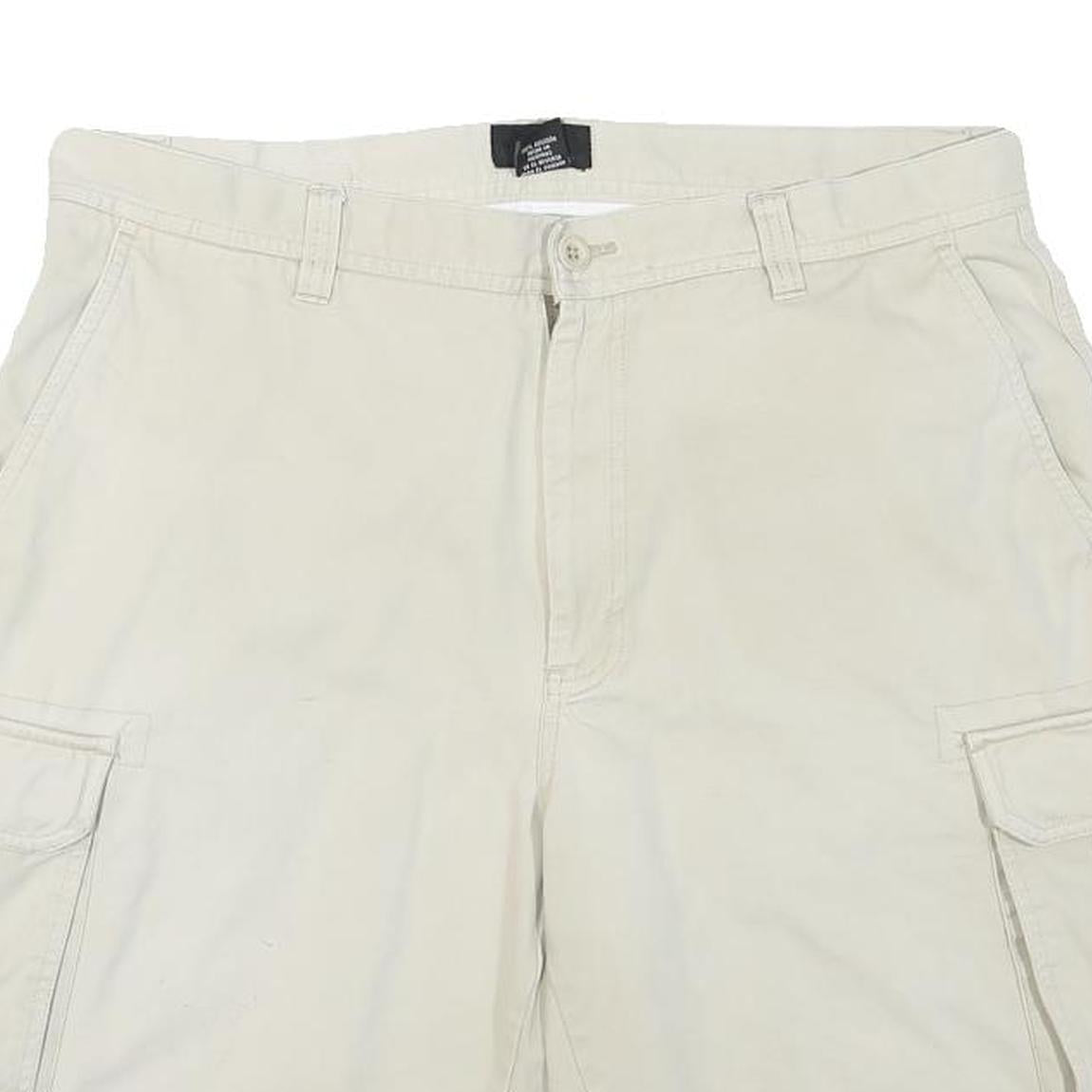 CALVIN KLEIN JEANS Mens Shorts Beige Cargo XL W34 Cotton Blend Casual Pocketed